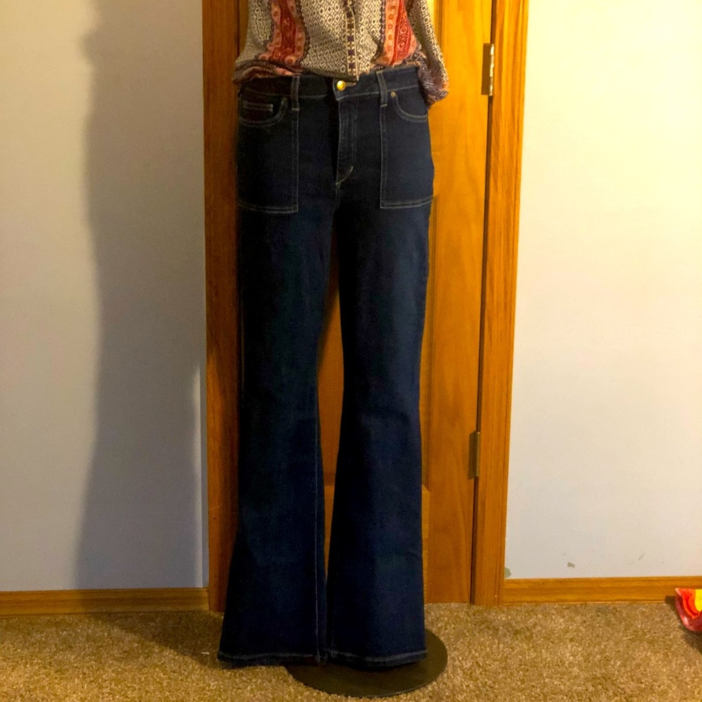 Joe’s jeans. Slight flare and super cute